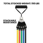 Thorza 11-Piece Full Body Strength Training with Resistance Bands Set