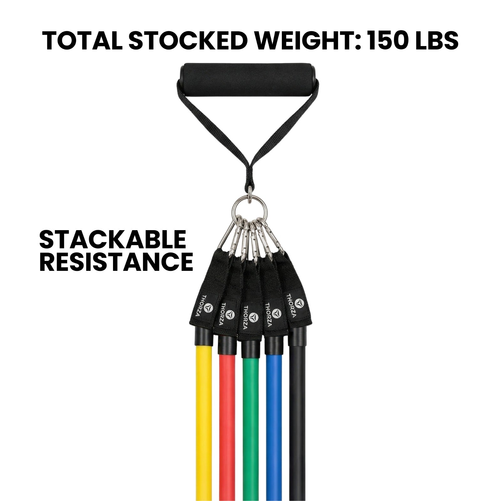 Thorza 11-Piece Full Body Strength Training with Resistance Bands Set