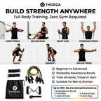 Thorza 11-Piece Full Body Strength Training with Resistance Bands Set