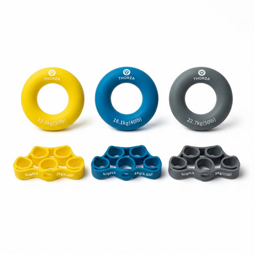 Thorza Complete Forearm, Hand & Finger Strengthener Set, Grips & Rings