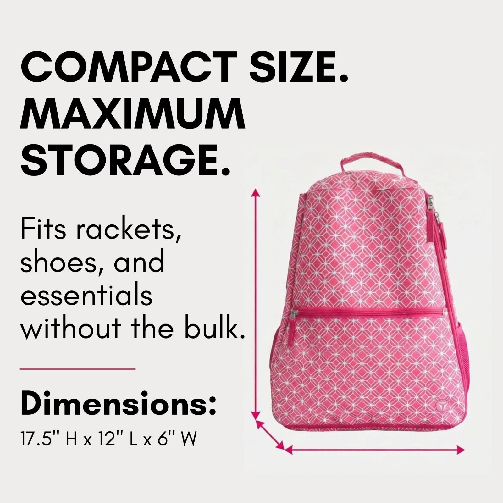 Thorza Tennis Racket Backpack for Women