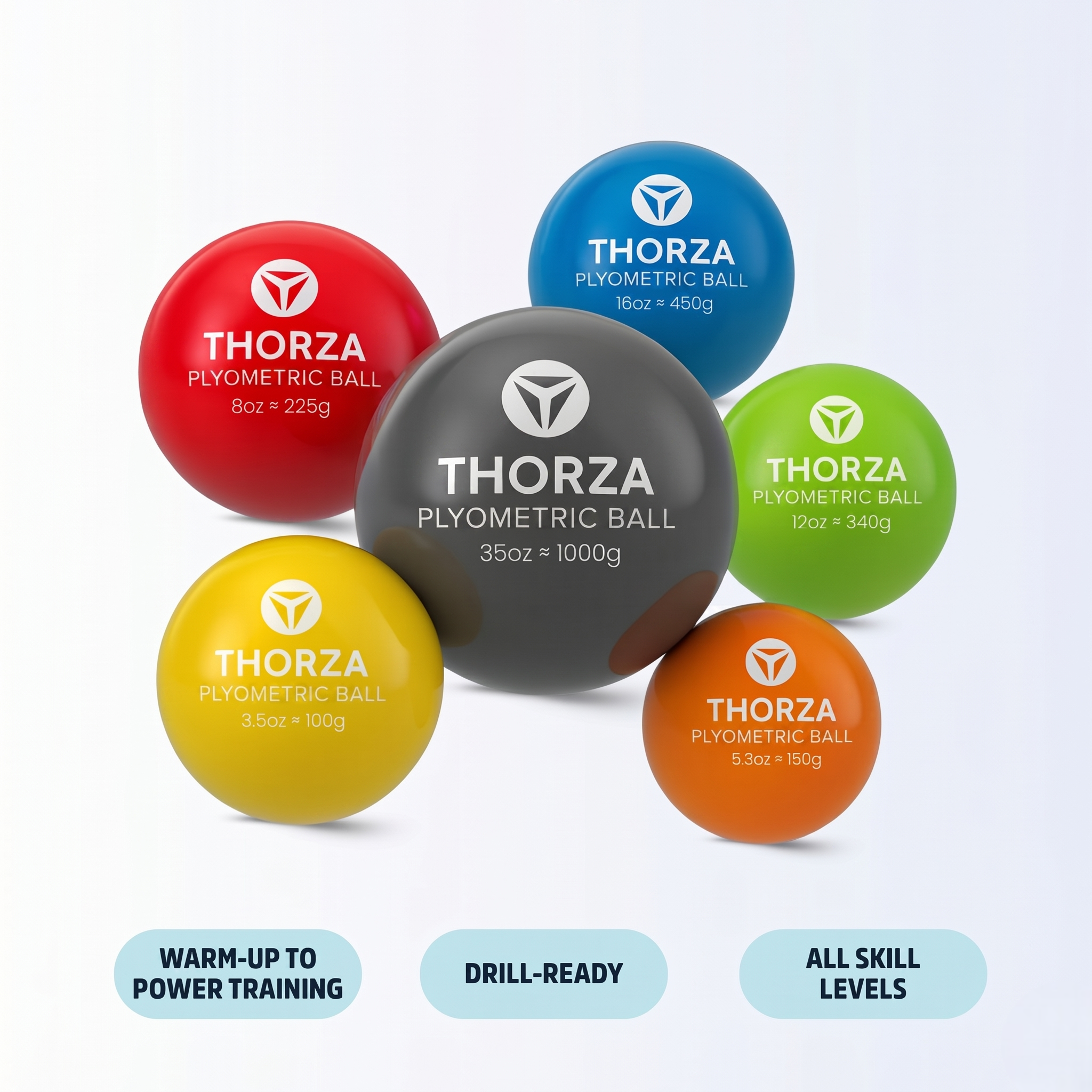 Thorza Weighted Training Balls (6-Pack)