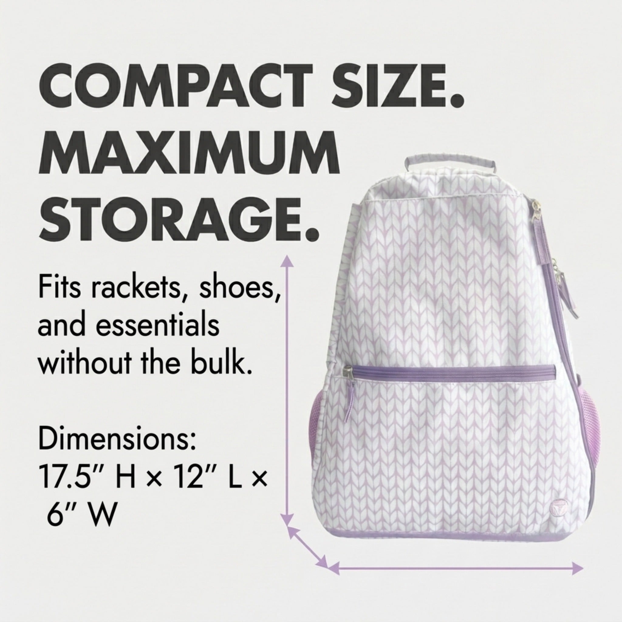 Thorza Tennis Racket Backpack for Women