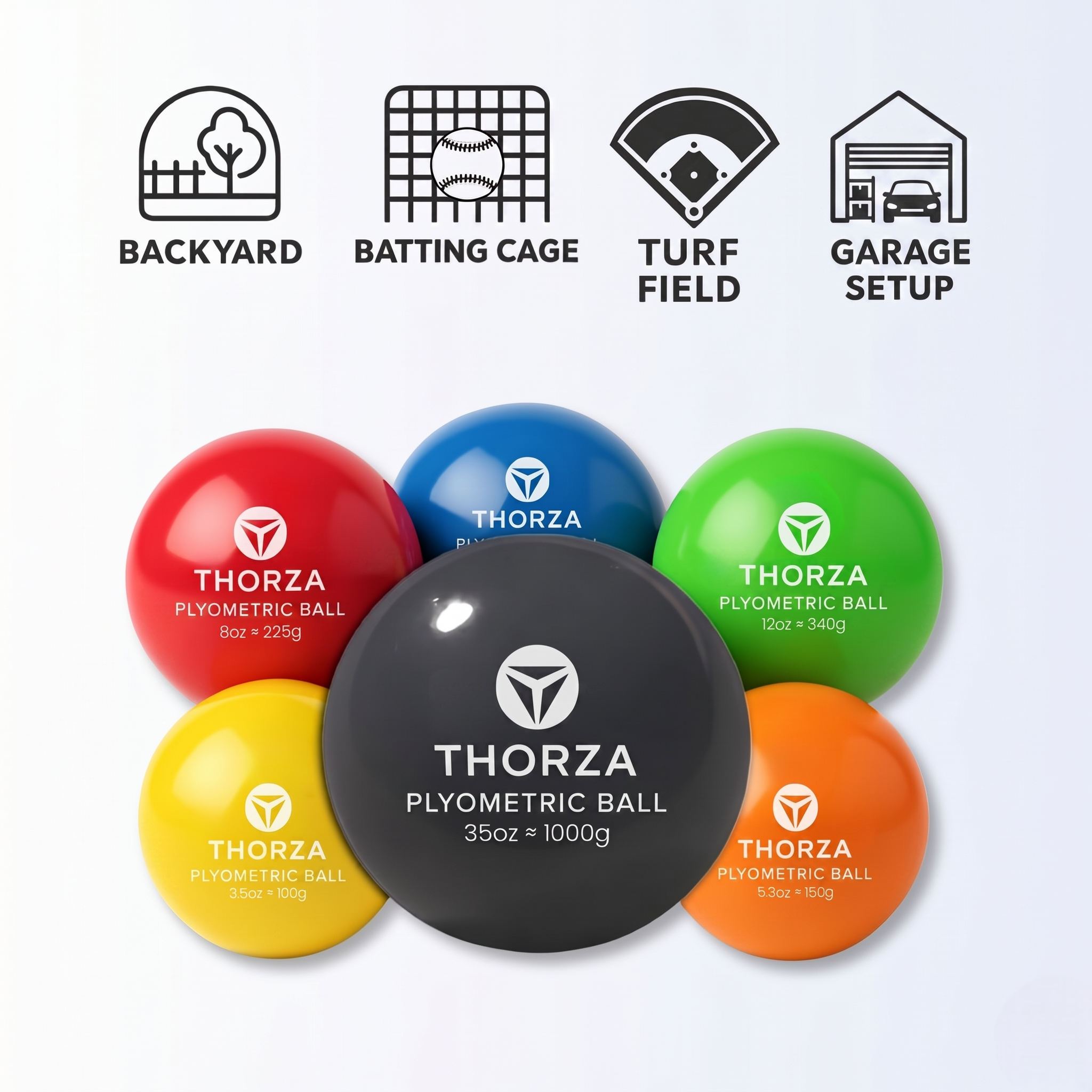 Thorza Weighted Training Balls (6-Pack)