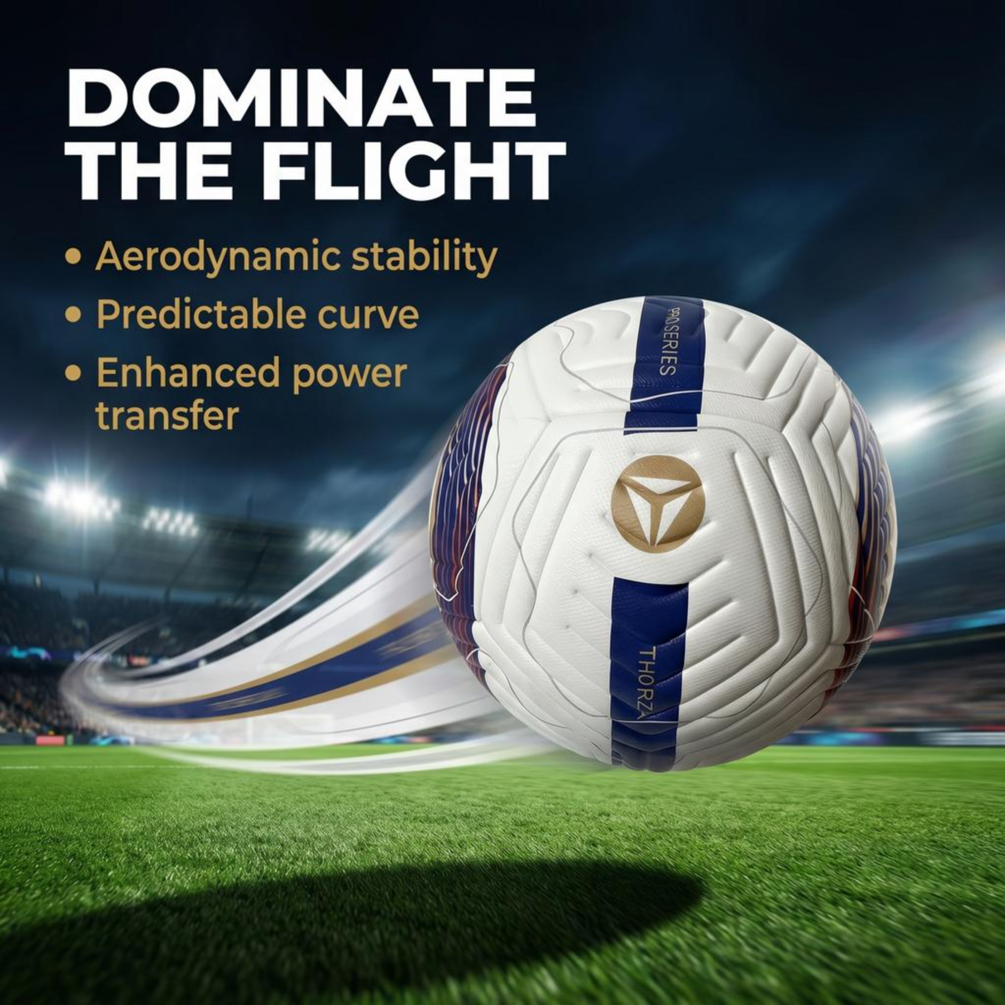 Thorza Pro Series Soccer Ball Size 5 with Pump Kit