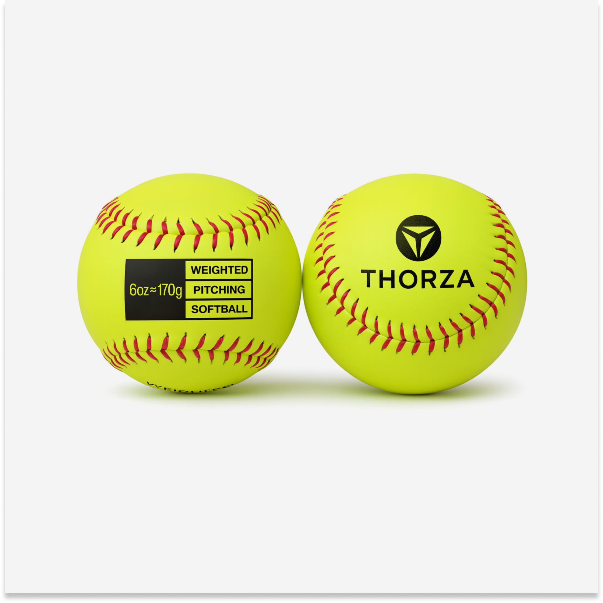 Thorza 12" Weighted Training Softballs Set of 4 (6, 8, 10 & 12 oz)