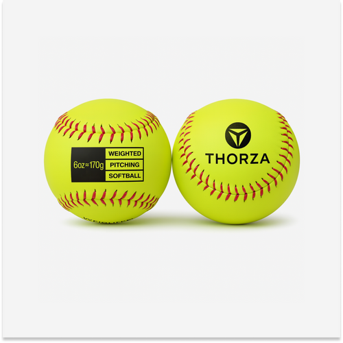 Thorza 12" Weighted Training Softballs Set of 4 (6, 8, 10 & 12 oz)